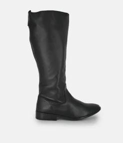 Cinderella Shoes Classic Long Black Leather Boots