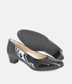 Cinderella Shoes Classic Soft Black Patent Court Shoes