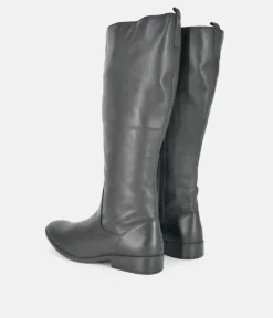 Cinderella Shoes Classic Long Black Leather Boots