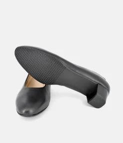 Cinderella Shoes Classic Soft Black Nappa Court Shoes