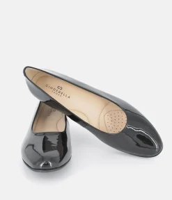 Cinderella Shoes Classic Soft Black Patent Court Shoes
