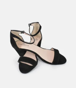 Cinderella Shoes Classic Ankle Strap Suede Block Heels
