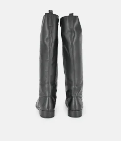 Cinderella Shoes Classic Long Black Leather Boots