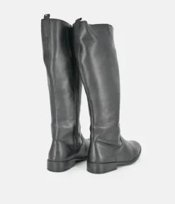 Cinderella Shoes Classic Long Black Leather Boots