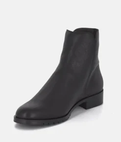 Cinderella Shoes Classic Black Leather Ankle Boots