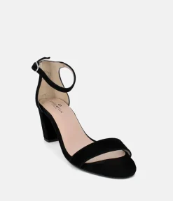 Cinderella Shoes Classic Ankle Strap Suede Block Heels