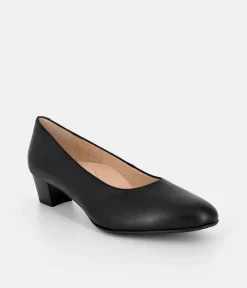 Cinderella Shoes Classic Soft Black Nappa Court Shoes