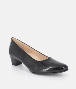 Cinderella Shoes Classic Soft Black Patent Court Shoes
