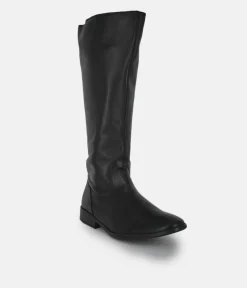 Cinderella Shoes Classic Long Black Leather Boots
