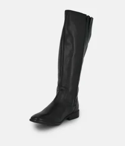 Cinderella Shoes Classic Long Black Leather Boots