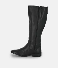 Cinderella Shoes Classic Long Black Leather Boots
