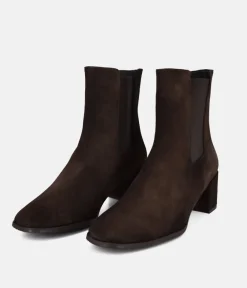 Cinderella Shoes Dark Brown Chelsea Style Ankle Boots