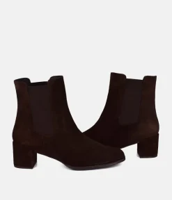 Cinderella Shoes Dark Brown Chelsea Style Ankle Boots
