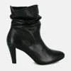 Cinderella Shoes Deluxe Black Leather Ankle Boots