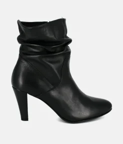 Cinderella Shoes Deluxe Black Leather Ankle Boots