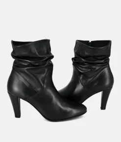 Cinderella Shoes Deluxe Black Leather Ankle Boots