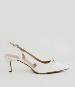 Cinderella Shoes Deluxe White Slingback Heels