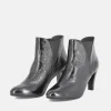 Cinderella Shoes Dressy Black Leather Ankle Boots