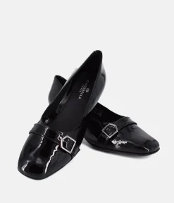 Cinderella Shoes Dressy Black Patent Block Heels