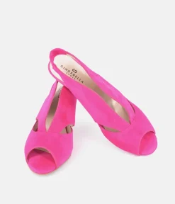 Cinderella Shoes Fabulous Hot Pink Slingback Heels