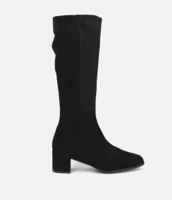 Cinderella Shoes Gorgeous Black Suede Long Boots