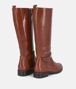 Cinderella Shoes Gorgeous Brown Leather Long Boots