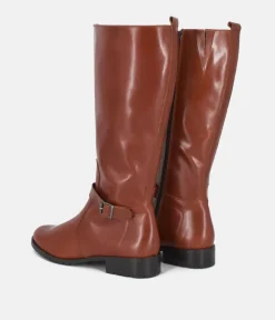 Cinderella Shoes Gorgeous Brown Leather Long Boots