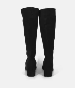 Cinderella Shoes Gorgeous Black Suede Long Boots