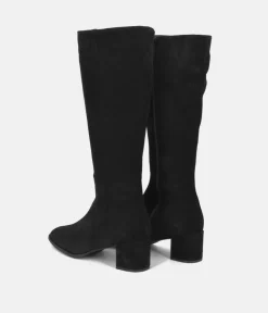 Cinderella Shoes Gorgeous Black Suede Long Boots