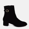 Cinderella Shoes Plush Black Suede Ankle Boots