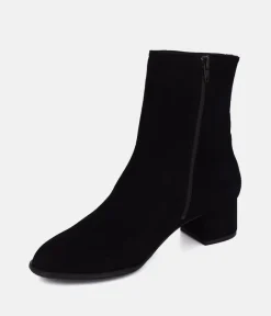 Cinderella Shoes Plush Black Suede Ankle Boots
