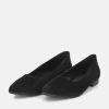 Cinderella Shoes Premium Suede Pointy Black Ballet Flats