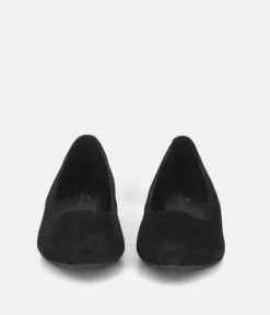Cinderella Shoes Premium Suede Pointy Black Ballet Flats