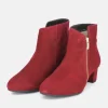 Cinderella Shoes Stunning Cherry Red Suede Ankle Boots