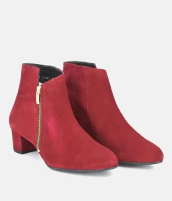 Cinderella Shoes Stunning Cherry Red Suede Ankle Boots
