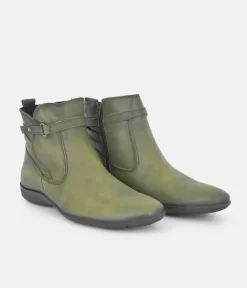 Cinderella Shoes Stylish Green Ankle Bootie