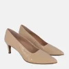 Cinderella Shoes Stylish Beige Patent Heels