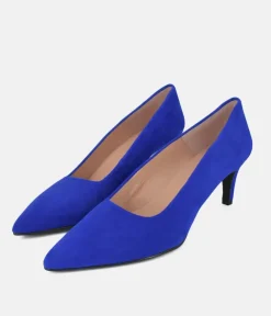Cinderella Shoes Stylish Royal Blue Suede Heels