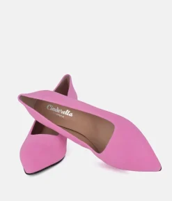 Cinderella Shoes Stylish Pink Suede Heels