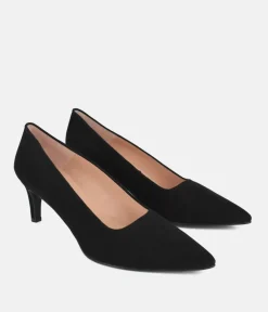 Cinderella Shoes Stylish Black Suede Heels