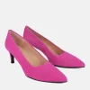 Cinderella Shoes Stylish Hot Pink Suede Heels