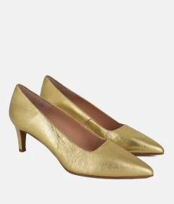 Cinderella Shoes Stylish Metallic Gold Heels