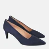 Cinderella Shoes Stylish Navy Suede Heels