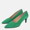 Cinderella Shoes Stylish Kelly Green Suede Heels