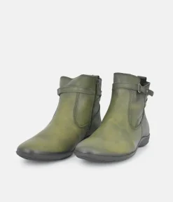 Cinderella Shoes Stylish Green Ankle Bootie