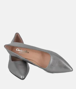 Cinderella Shoes Stylish Metallic Silver Heels