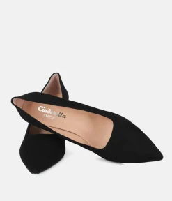 Cinderella Shoes Stylish Black Suede Heels
