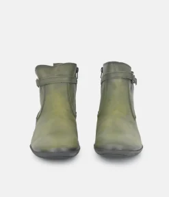 Cinderella Shoes Stylish Green Ankle Bootie