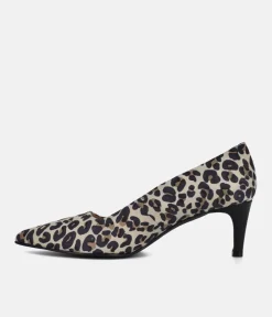 Cinderella Shoes Stylish Leopard Print Suede Heels