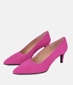 Cinderella Shoes Stylish Hot Pink Suede Heels